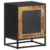Bedside Cabinet 40x30x50 cm Rough Mango Wood 323146