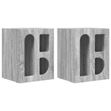 Bedside Table 2 pcs Grey Sonoma 40 x 35 x 50 cm Engineered Wood 891257