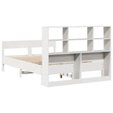 Bookcase Bed without Mattress White 160x200cm Solid Wood Pine 3322982