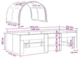 Bed with Tunnel 3 pcs White and Blue Engineered Wood 3423559