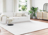 Anti-Slip Faux Rabbit Fur Rug OLITE White 240 x 240 cm 42021622
