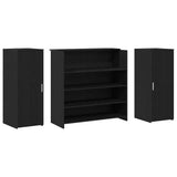 Reception Desk Black Oak 180x50x103.5 cm Engineered Wood 3324170