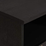 TV Cabinet with Drawer Black 100 x 33 x 46 cm Solid Mango Wood 4018826
