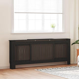 Engineered Wood Radiator Cover Black 205 cm 325548