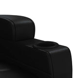 Recliner Chair Black Faux Leather 340959