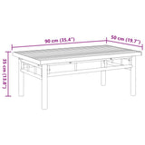 ZNTS Coffee Table 90x50x35 cm Bamboo 366469