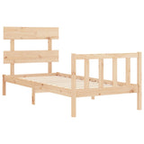 Bed Frame without Mattress 90x200 cm Solid Wood Pine 3193256