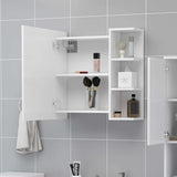 803308 Bathroom Mirror Cabinet White 62,5x20,5x64 cm Engineered Wood