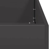 Planter Black 40x80x80 cm Steel 860773