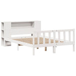 ZNTS Bookcase Bed without Mattress White 120x200 cm Solid Wood Pine 3321656