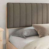Bed Frame with Upholstered Headboard Taupe 180 x 200 cm 3398217