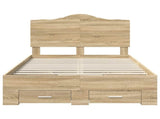 Bed Frame with Drawer Sonoma Oak 135 x 190 cm Engineered Wood 3413614