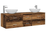 Bathroom Cabinet Set 3 pcs Old Wood 49.5 x 41 x 64.5 cm 3405817