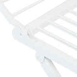 Folding Clothes Dry Rack White Plastic 48817