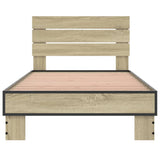 Bed Frame without Mattress Sonoma Oak 75x190 cm Small Single 845748