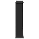 Fireplace Surround Black 75x20x87.5 cm Engineered Wood 854581