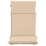 High Back Chair Cushion GEMERT 6 pcs 100% Polyester Cream 945722