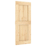 Sliding Door with Hardware Set 85x210 cm Solid Wood Pine 3332702