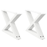 Coffee Table Legs 2 pcs White 60x cm Steel 4012689