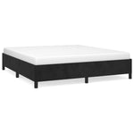 ZNTS Bed Frame without Mattress Black 180x200 cm Super King Super King Velvet 349886