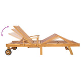 Sun Lounger with Table 2 pcs Brown 40 x 40 x 40 cm 42032669