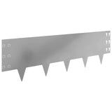 Lawn Edging 20 pcs 100 x 30 cm Steel Silver 8008639
