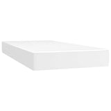 Pocket Spring Bed Mattress White 100x190x20cm Twin Faux Leather 347858