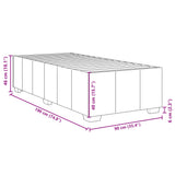 Bed Frame without Mattress Black 90x190 cm Single Fabric 3284799