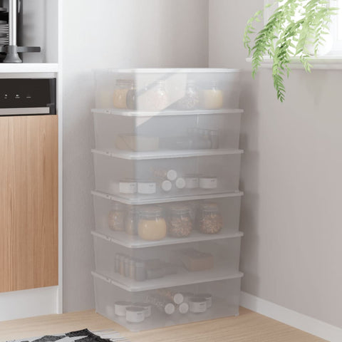 Plastic Storage Boxes 6 pcs 10 L Stackable 3189187