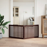 Dog Gate Foldable 2 Panels Brown 160 cm Poplar Wood 352264
