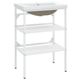 Washbasin Frame With Basin White Powder-coated iron frame Medium 3101374