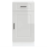 Kitchen Base Cabinet Porto High Gloss White Engineered Wood 853949