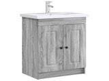 Bathroom under Sink Cabinet Grey Sonoma 78.5 x 37.5 x 81 cm 890020