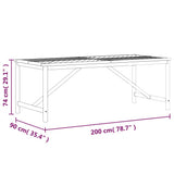 Garden Dining Table 200x90x74 cm Solid Wood Acacia 362242