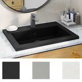 142962 Granite Basin 600x450x120 mm Black