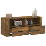 TV Cabinet Smoked Oak 100x35x40 cm Engineered Wood 816813