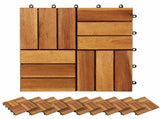 Decking Tile 20 pcs Brown 30 x 30 cm Acacia Hardwood 3444689