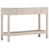 Console Table White 110x35x75 cm Solid Wood Mango 4009375