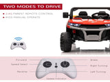 12V 2 Seater Kids Electric Ride-On Car with Electric Bucket, Remote Control - Red T3398P555851