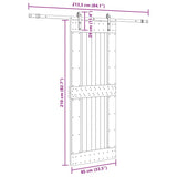 Sliding Door with Hardware Set 85x210 cm Solid Wood Pine 3332708
