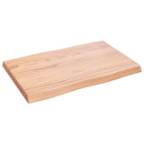 Table Top Light Brown 60x40x cm Treated Solid Wood Live Edge 363930