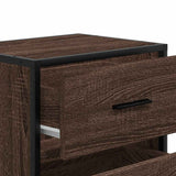 ZNTS Wall-mounted Bedside Cabinets 2 pcs Brown Oak 40x31x39.5 cm 848733