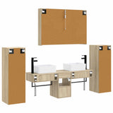 Bathroom Furniture Set 6 pcs Sonoma Oak 3407137