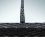 Outdoor Dining Table Black 200x150x74 cm Poly Rattan 46129