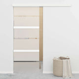 Sliding Door ESG Glass and Aluminium 76x212 cm Silver 288058