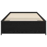 Bed Frame Black Oak 80 x 200 cm Engineered Wood 8009141