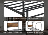 Metal bed, 3FT single bed 90x190cm, Durable and Sturdy, Canopy Twin Bed, Iron bed for adults & N604P283084B
