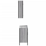 2 Piece Bathroom Furniture Set Grey Sonoma Engineered Wood 3214723