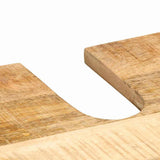 Bathroom Furniture Set 2 pcs Brown Soild Rough Mango Wood 3305602