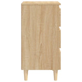 Bed Cabinet Sonoma oak Engineered wood, solid eucalyptus wood 805893